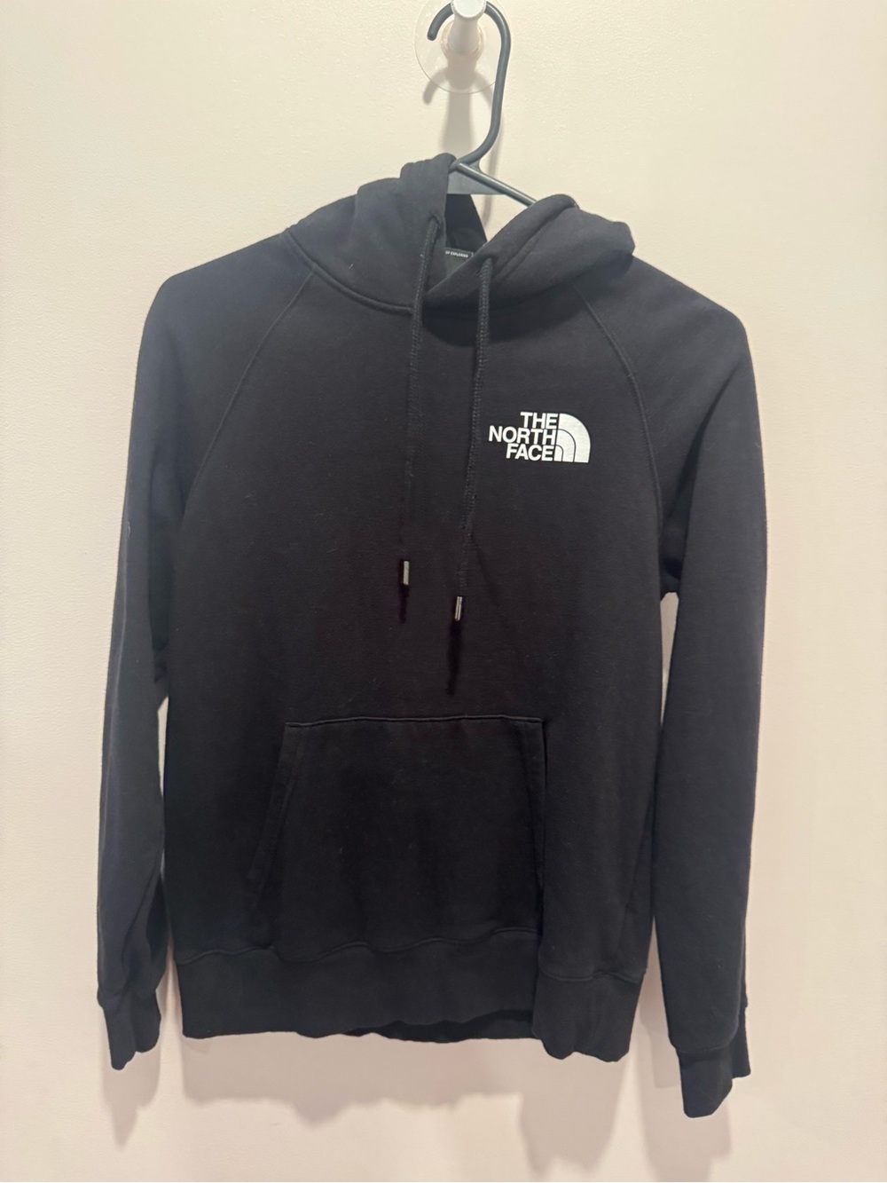 The North Face Black Pullover Hoodie with White Logo